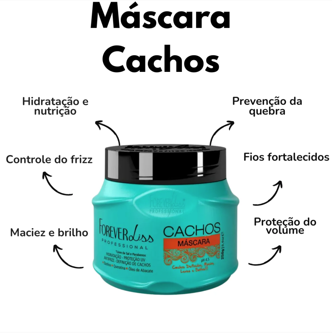 Máscara Cachos - Forever Liss 250g - Imagem 3